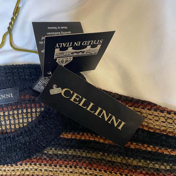 Celine Striped Knit Sweater Men’s Medium Wool Blend Crewneck - Picture 4 of 4